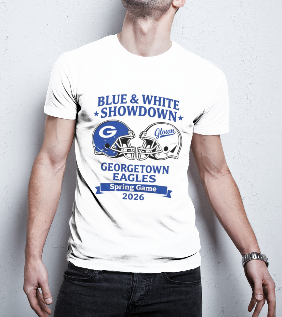 Blue And White Showdown Georgetown Eagles Spring Game 2026 T-Shirt