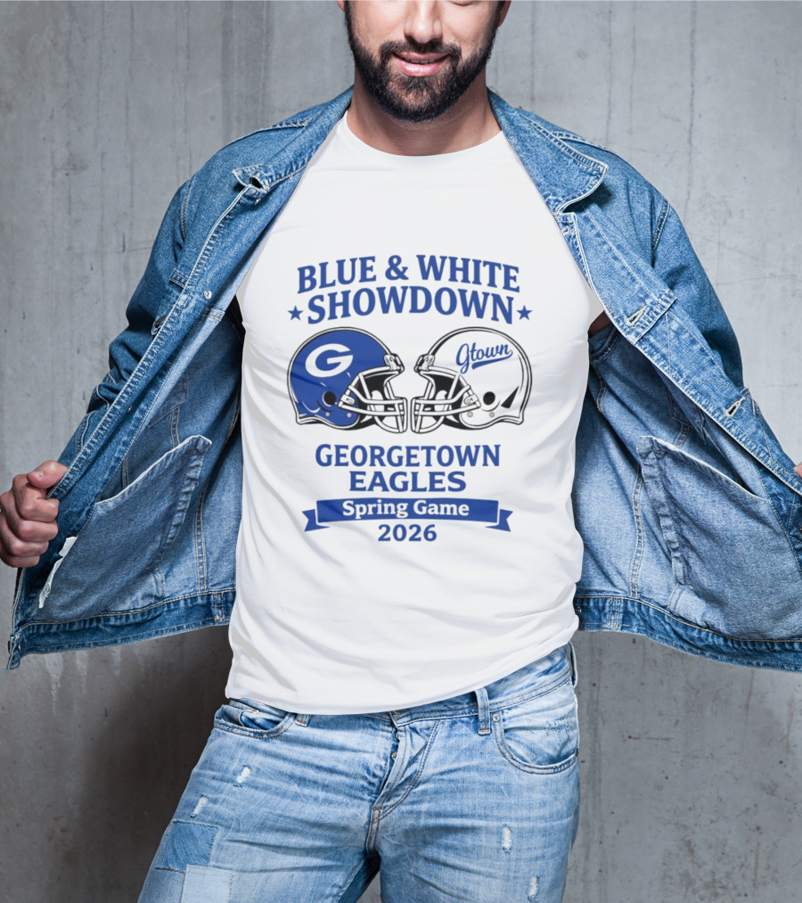 Blue And White Showdown Georgetown Eagles Spring Game 2026 T-Shirt