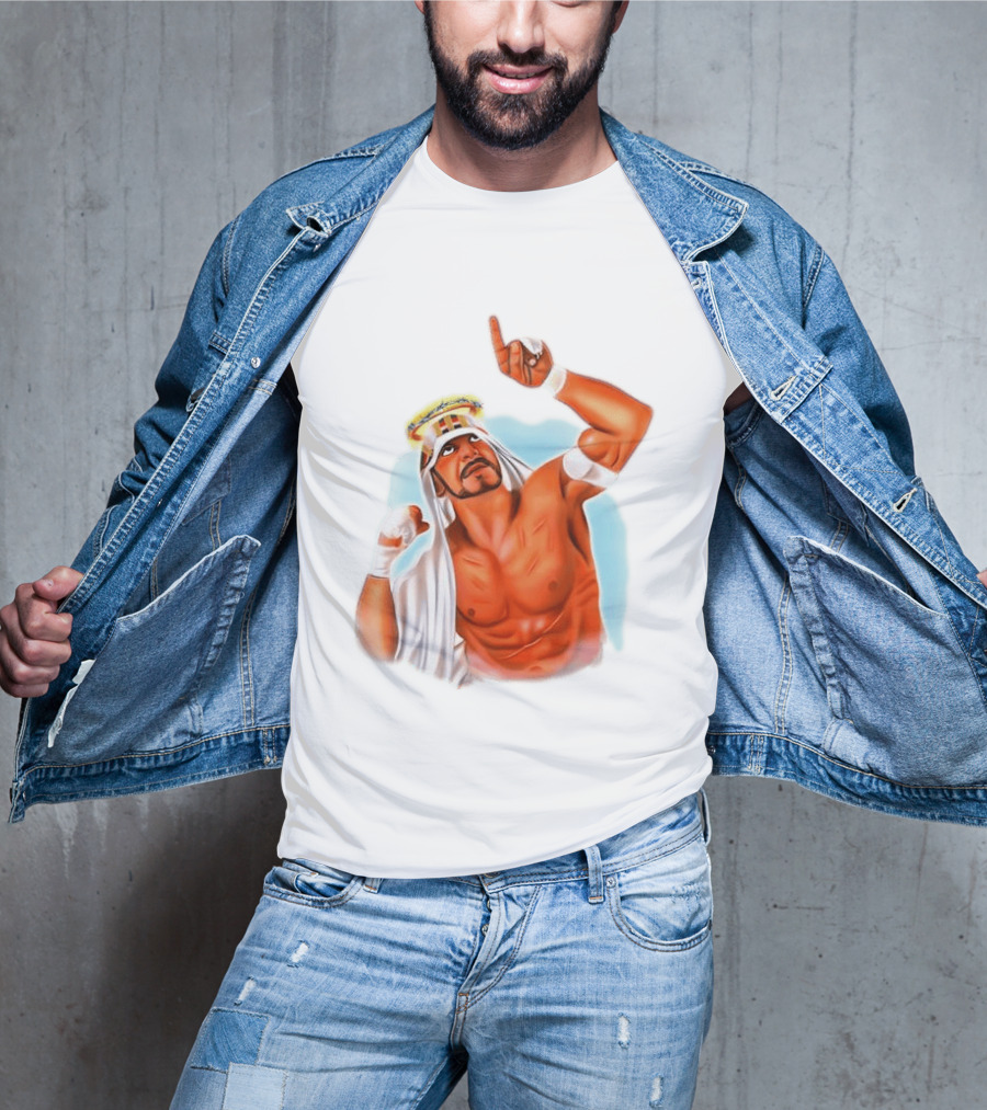Sabu Airbrush Professional Wrestling Legend Iconic Pose T-Shirt