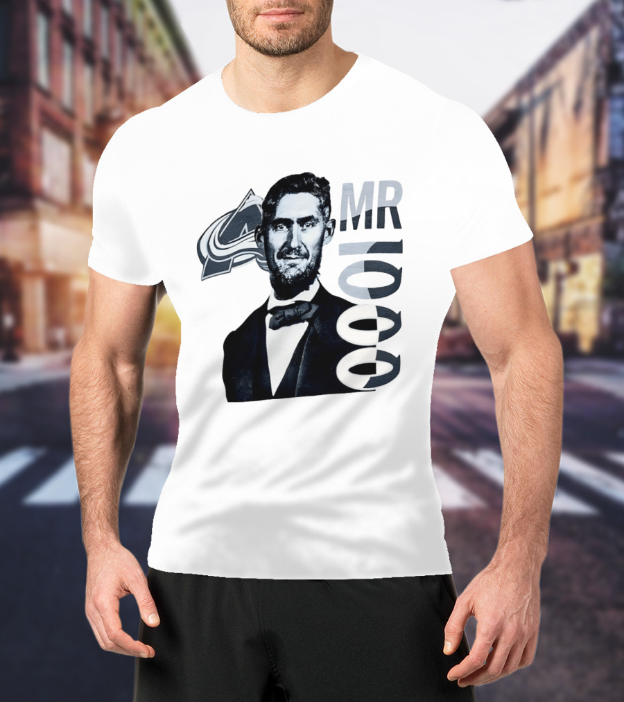 Brock Nelson Mr 1000 NHL Career Games Colorado Avalanche T-Shirt