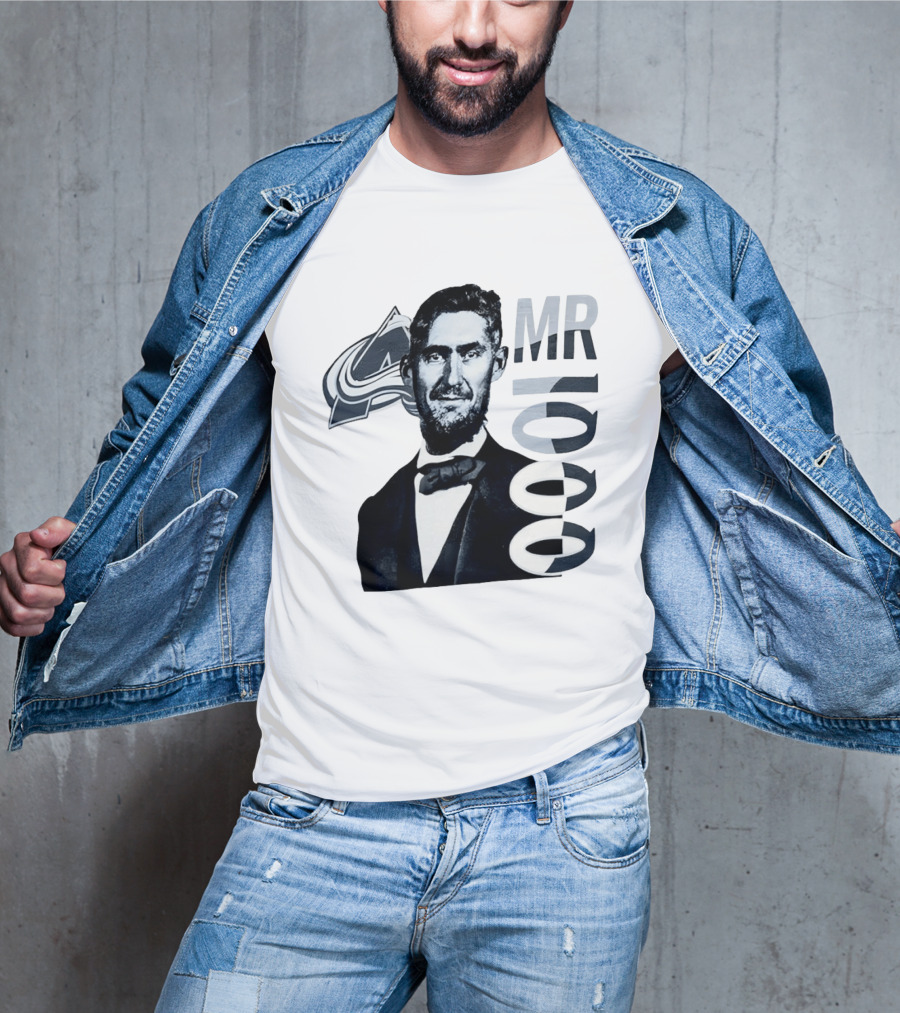 Brock Nelson Mr 1000 NHL Career Games Colorado Avalanche T-Shirt