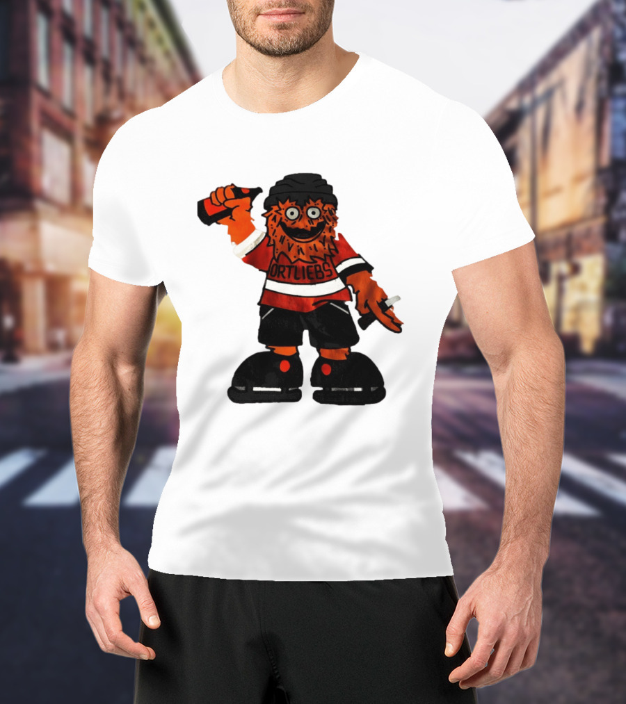 Gritty Philadelphia Flyers Hockey Club Ortliebs Mascot Pose T-Shirt