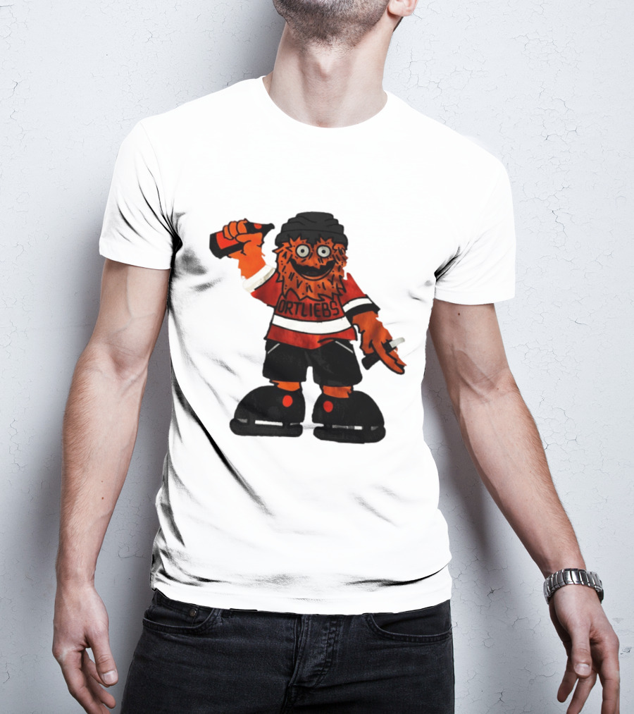 Gritty Philadelphia Flyers Hockey Club Ortliebs Mascot Pose T-Shirt