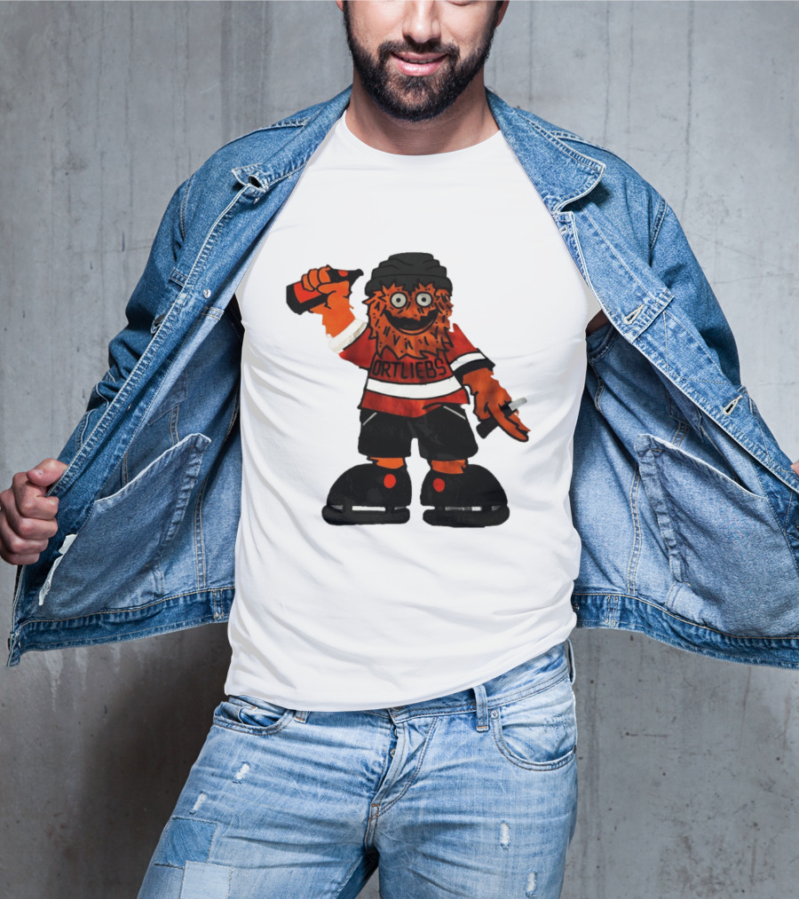 Gritty Philadelphia Flyers Hockey Club Ortliebs Mascot Pose T-Shirt