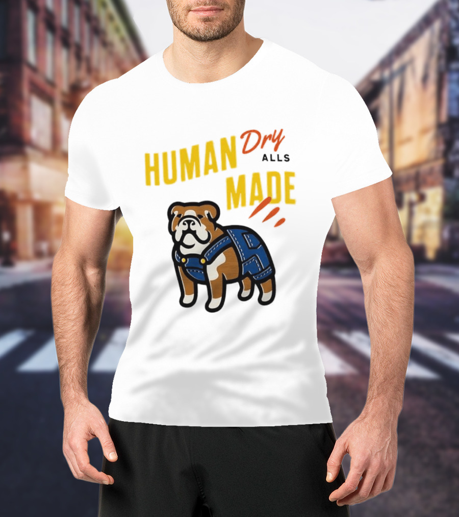 Human Made Dry Alls Bulldog In Overalls T-Shirt