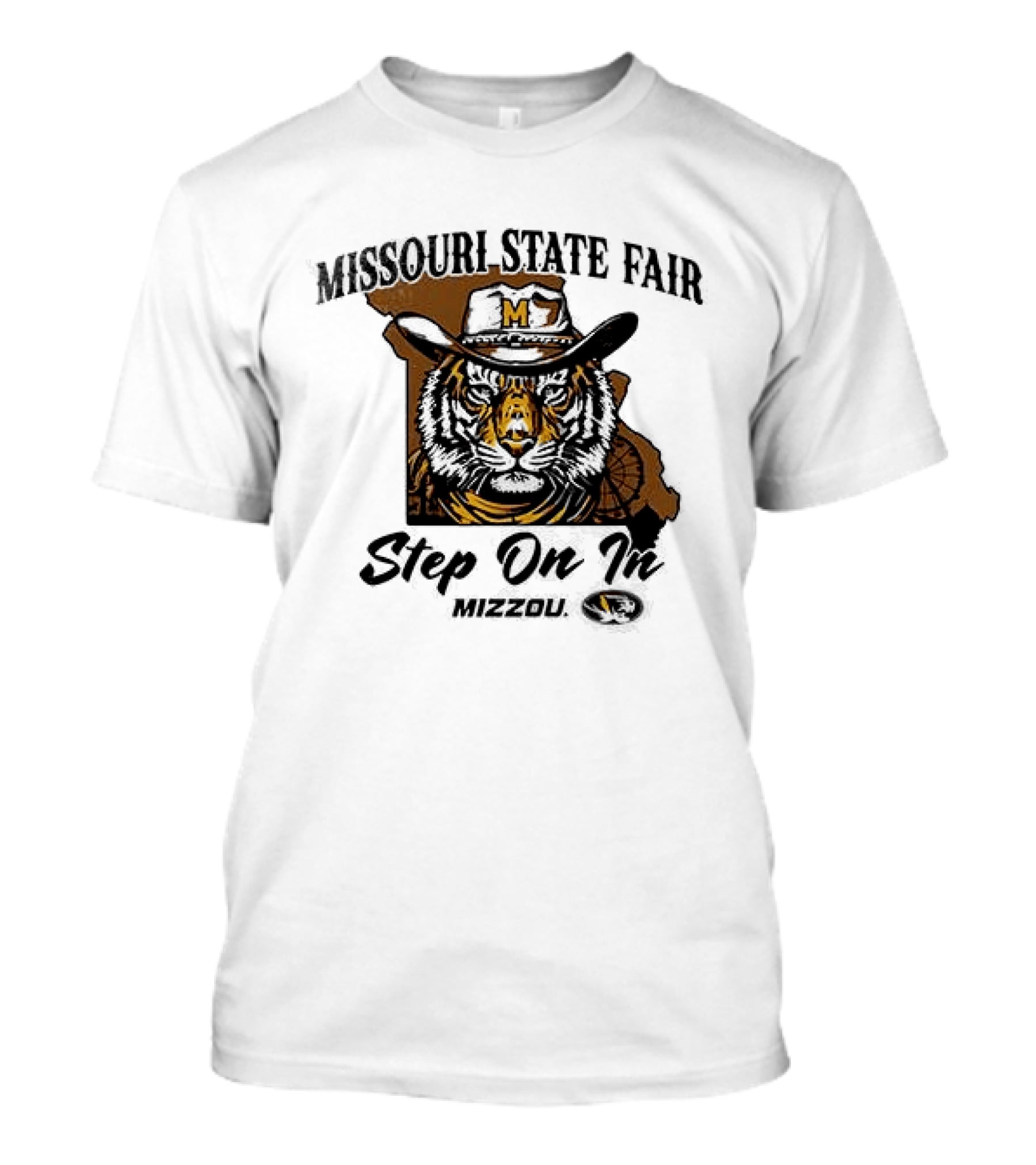 Mizzou Tigers Missouri State Fair Cowboy Hat Tiger Step On T-Shirt