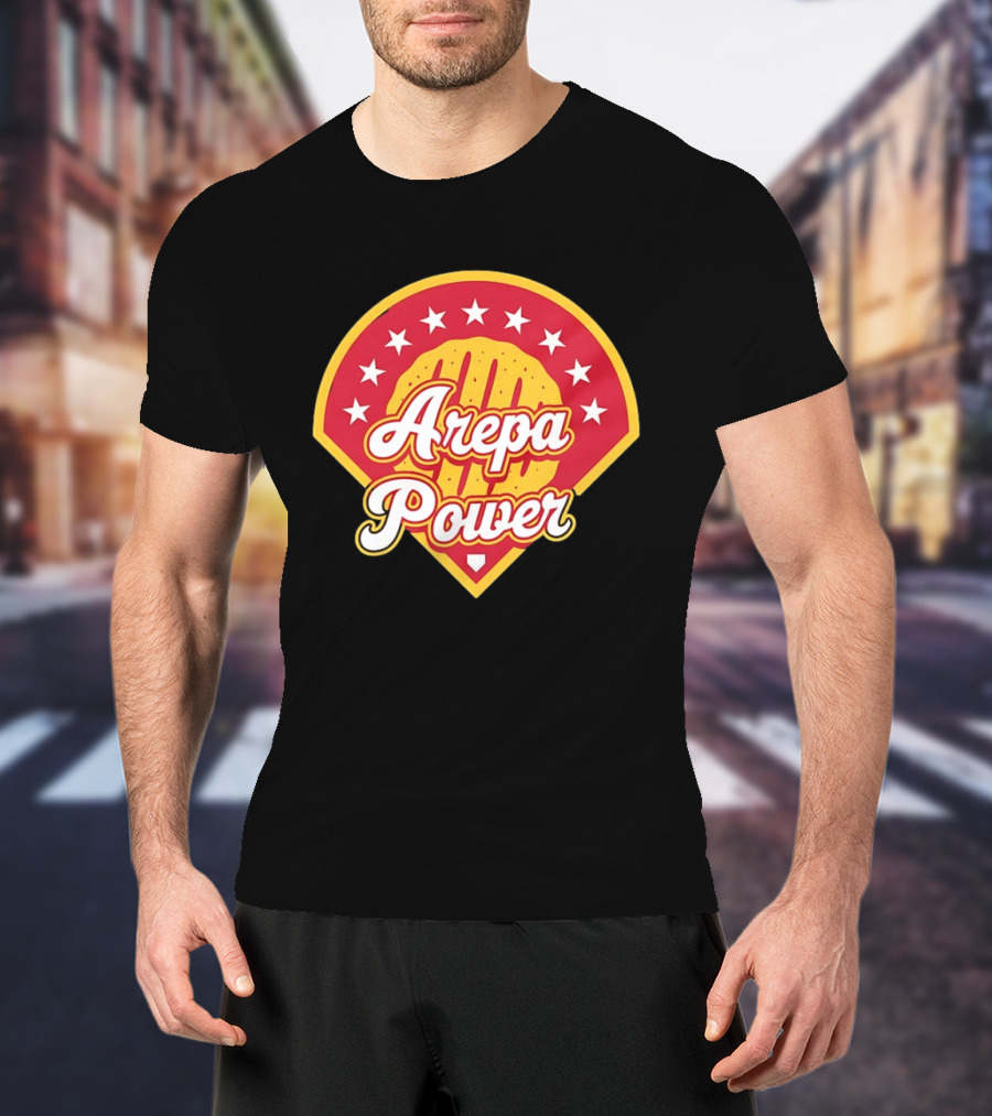 Arepa Power Honor Venezuelan MLB Players Red Baseball T-Shirt