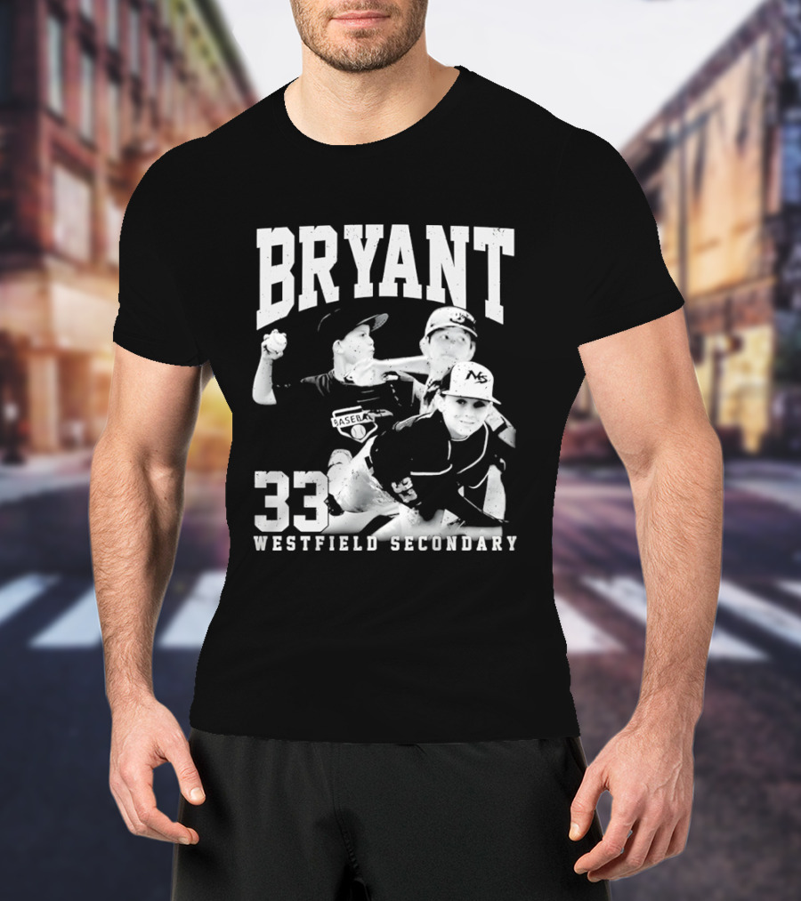 Bryant 33 Westfield Secondary Baseball Player T-Shirt