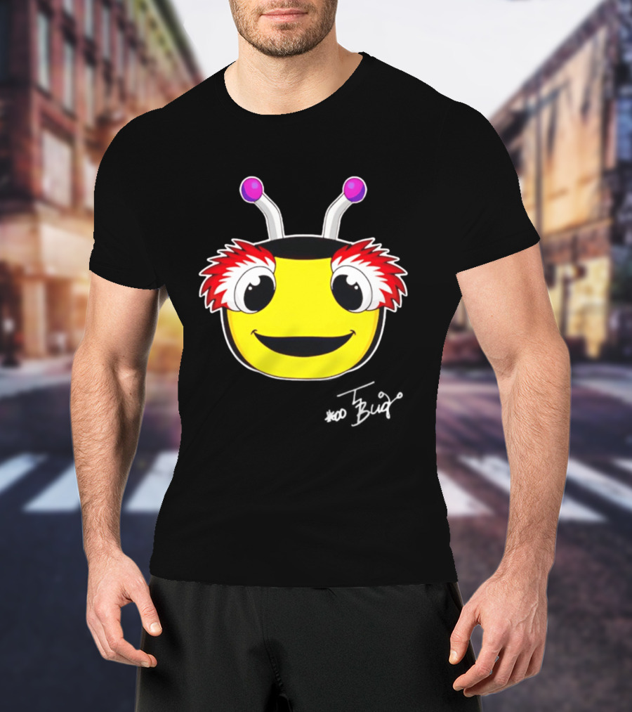 Tampa Bay Lightning Thunderbug Mascot Yellow Face Cartoon T-Shirt