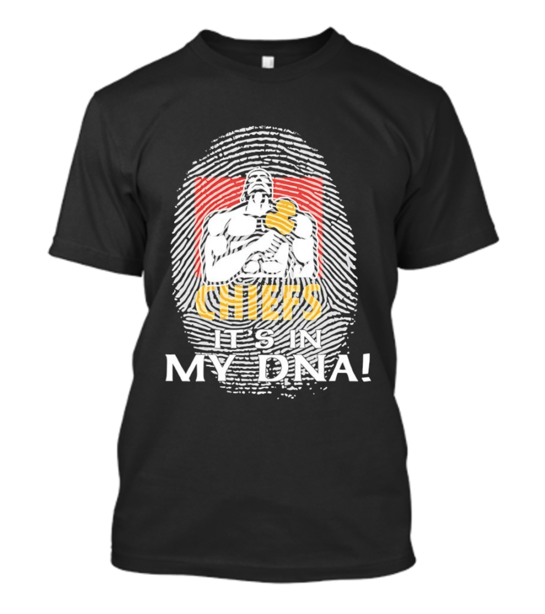 Gallagher Chiefs Football It's In My DNA Fingerprint 2026 T-Shirt