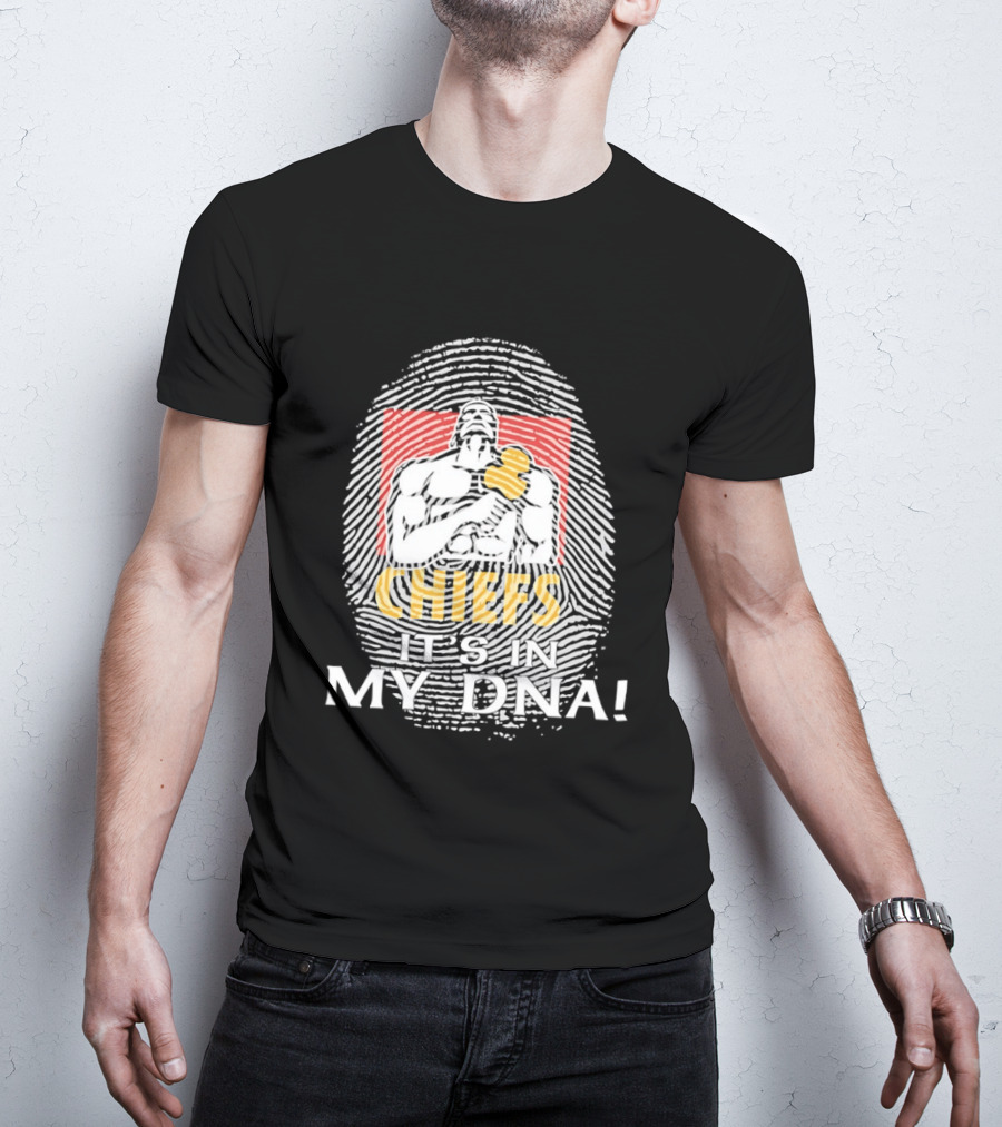 Gallagher Chiefs Football It's In My DNA Fingerprint 2026 T-Shirt