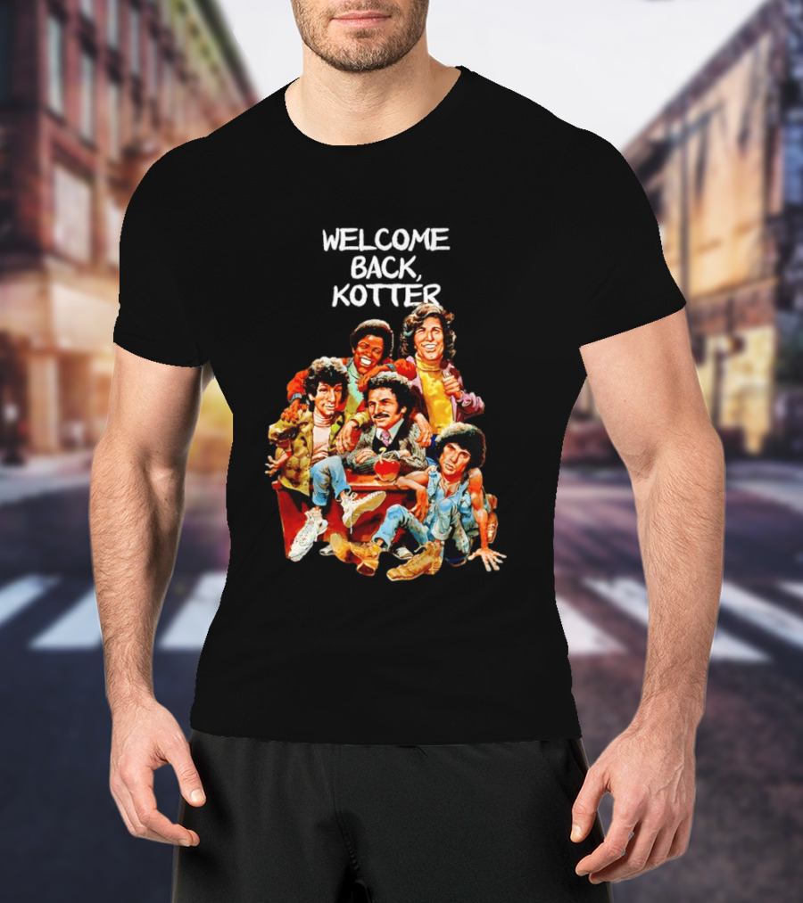 Welcome Back Kotter 1970s Sitcom Cartoon Characters T-Shirt