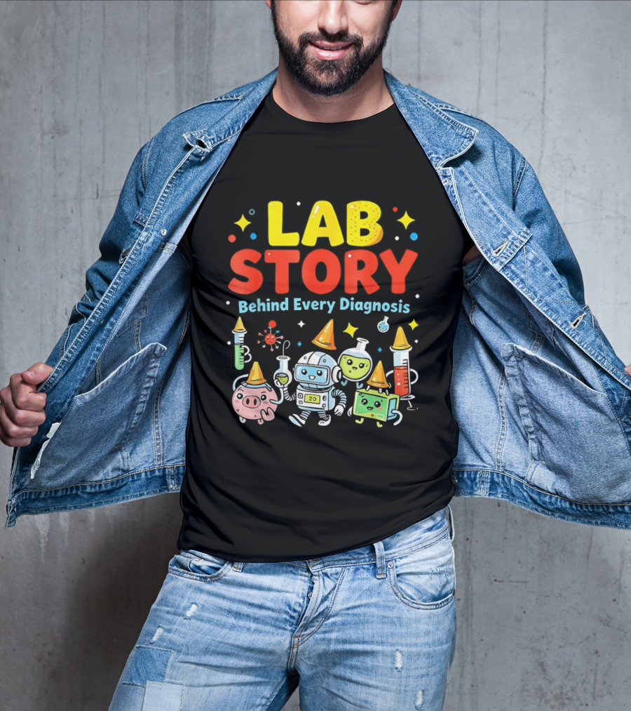 Lab Story Behind Every Diagnosis Week 2026 Medical Laboratory Technician Team T-Shirt