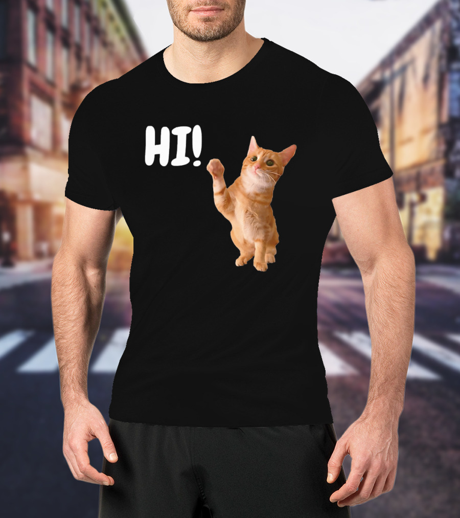 Cat Dandy Hi Paw Wave T-Shirt