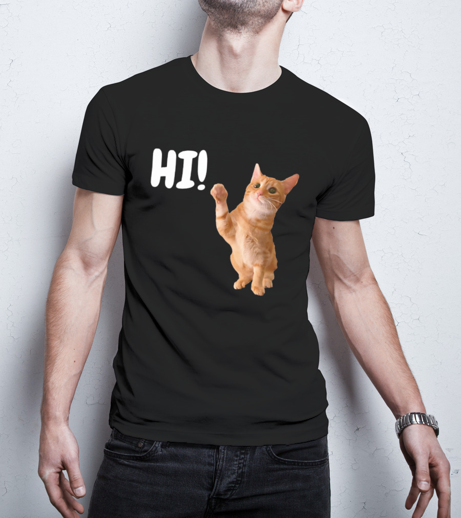 Cat Dandy Hi Paw Wave T-Shirt