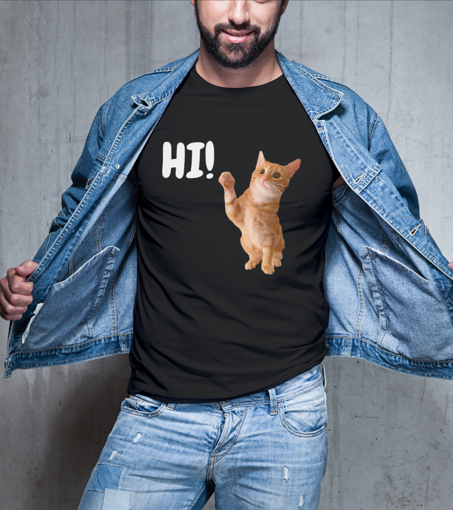 Cat Dandy Hi Paw Wave T-Shirt