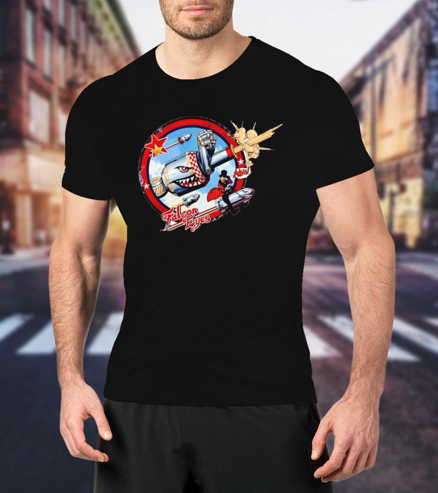 Falcon Eyes WWII Fighter Jet Adios Rocket Punch Action T-Shirt