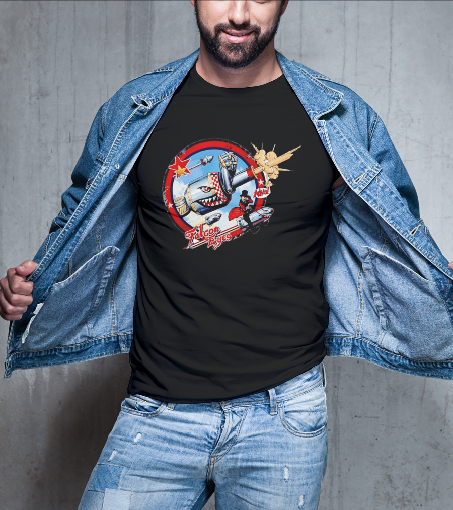 Falcon Eyes WWII Fighter Jet Adios Rocket Punch Action T-Shirt