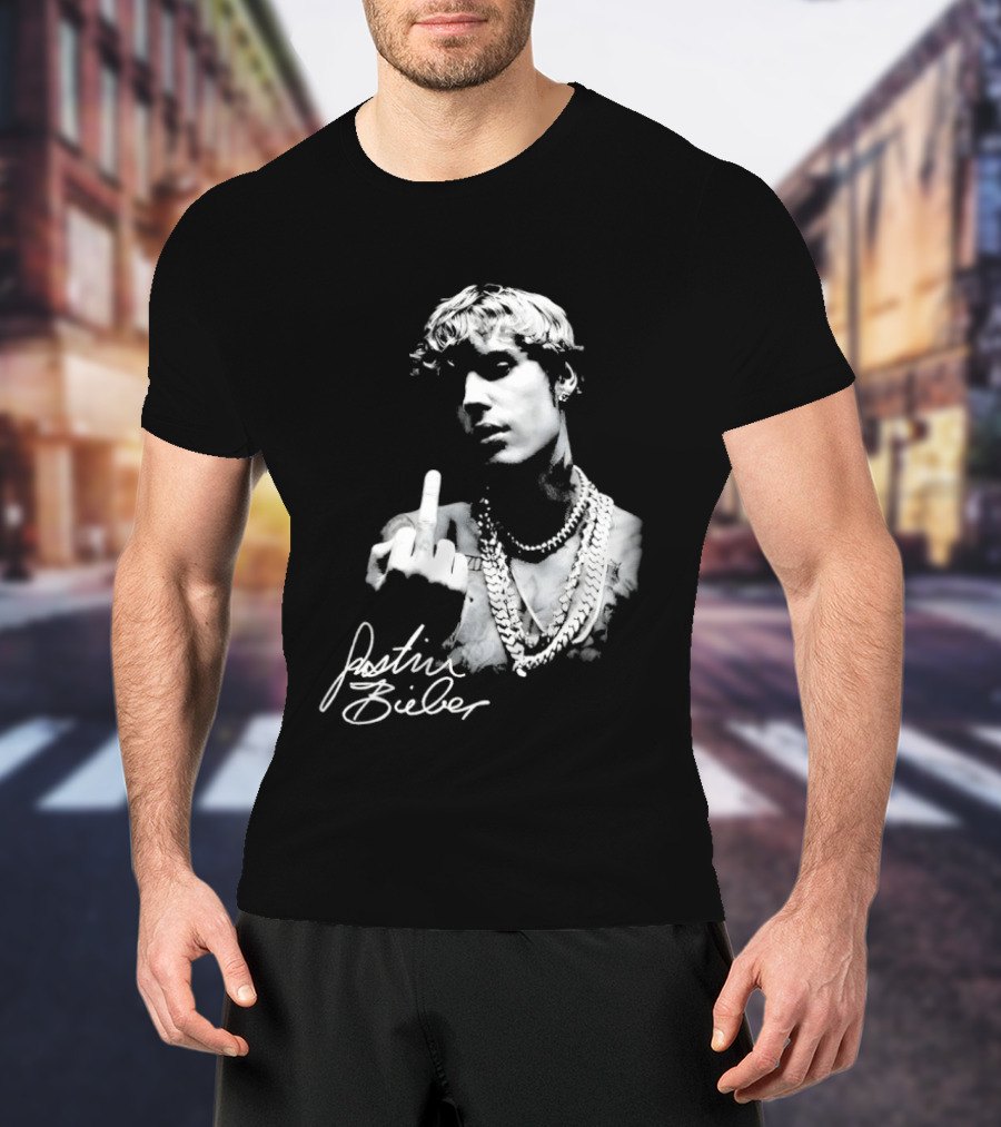 Justin Bieber Middle Finger Gesture T-Shirt