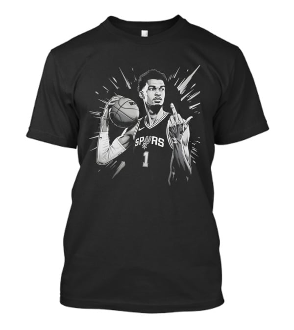 Victor Wembanyama San Antonio Spurs Basketball Middle Finger Bold Hype T-Shirt