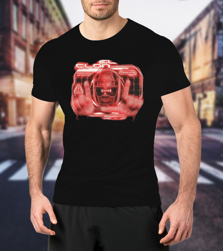 El Clon Warning Corruption Detected Red Alert Image T-Shirt