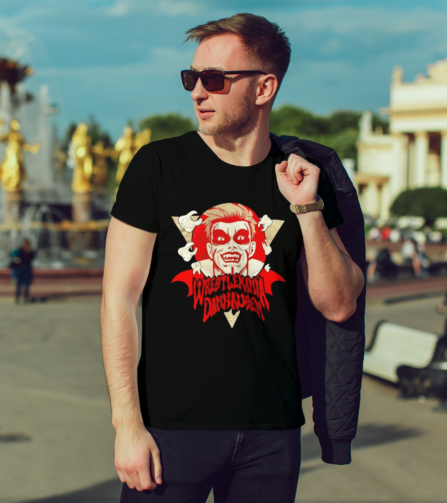 WrestleMania Danhausen WWE Curse Vampire Face Triangle T-Shirt