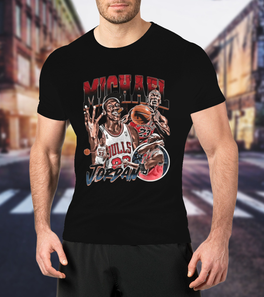 Michael Jordan Chicago Bulls NBA 90's Basketball Legend 23 T-Shirt