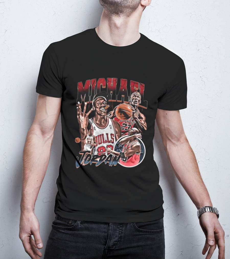 Michael Jordan Chicago Bulls NBA 90's Basketball Legend 23 T-Shirt