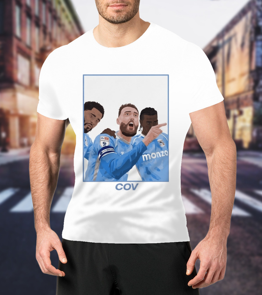 Matt Grimes Coventry City FC Sky Bet EFL Championship Promotion Monza Sponsorship T-Shirt
