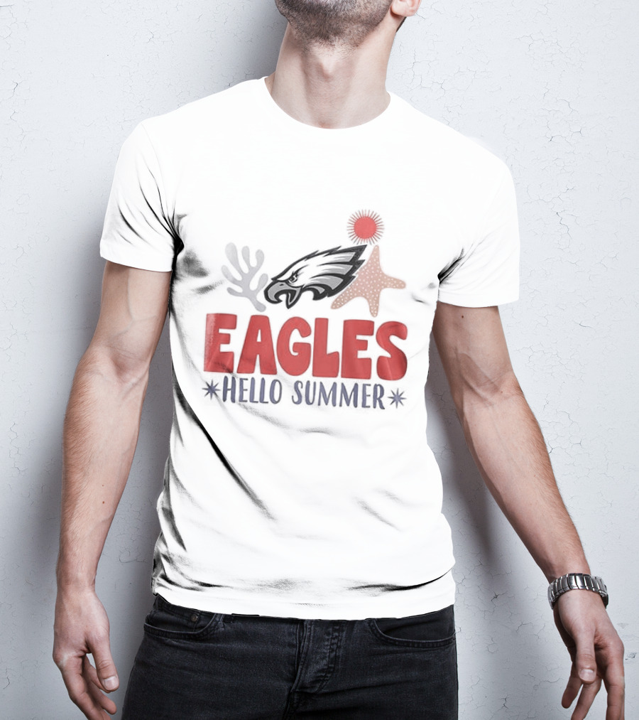 Philadelphia Eagles Hello Summer Tropical Vibes T-Shirt