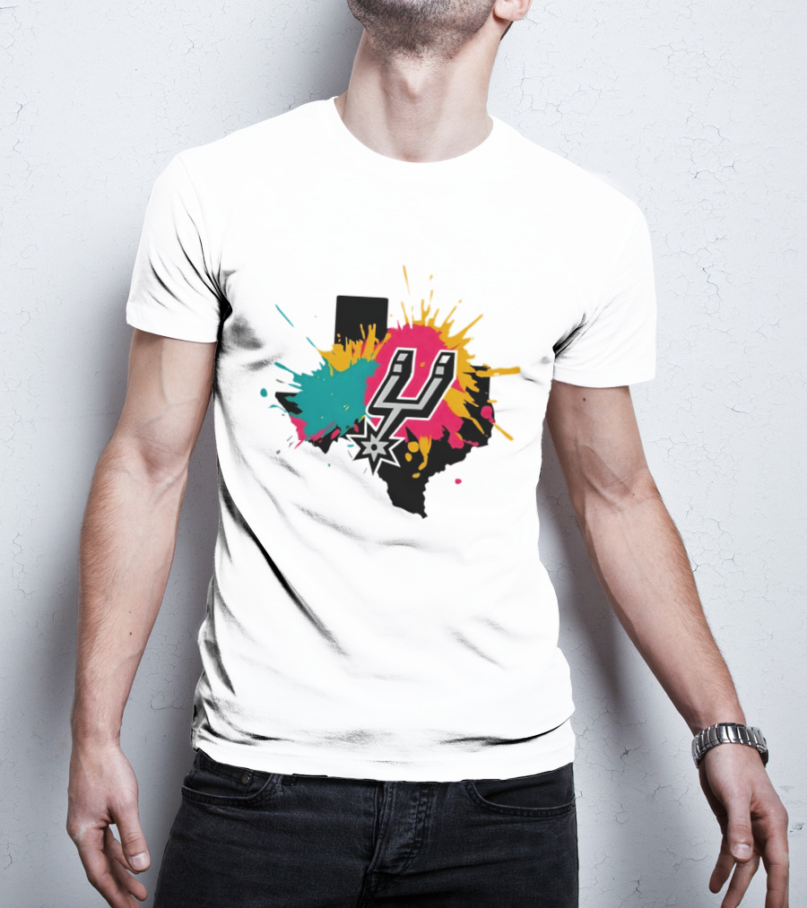 San Antonio Spurs Texas Colors Black NBA Basketball 2026 T-Shirt