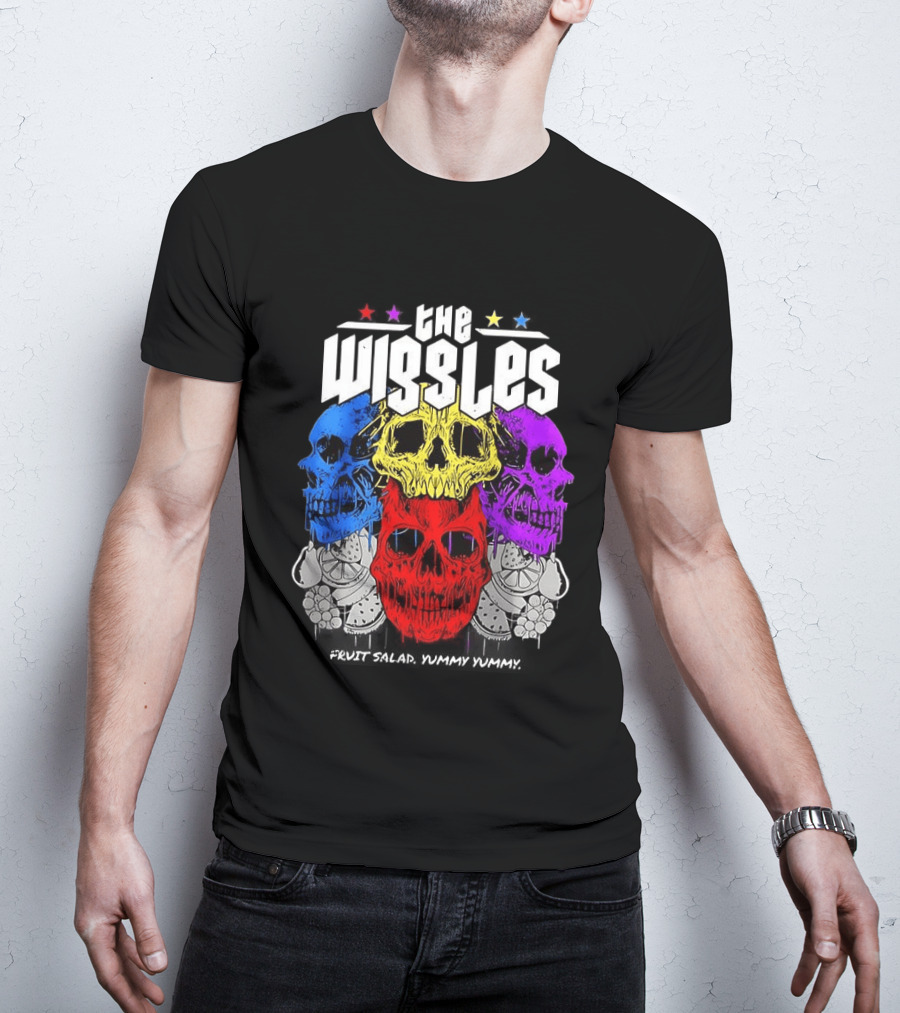 The Wiggles Fruit Salad Yummy Yummy Colorful Skull T-Shirt