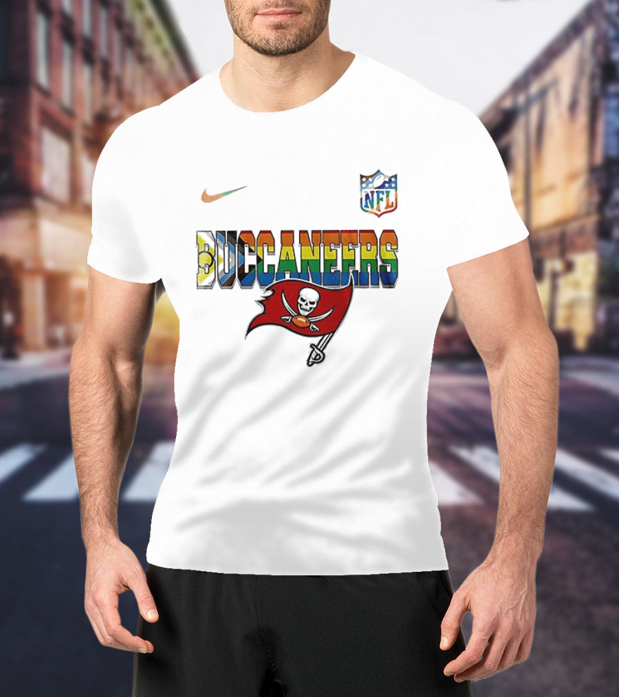 Tampa Bay Buccaneers Pride Peanuts Snoopy Collaboration Nike NFL T-Shirt
