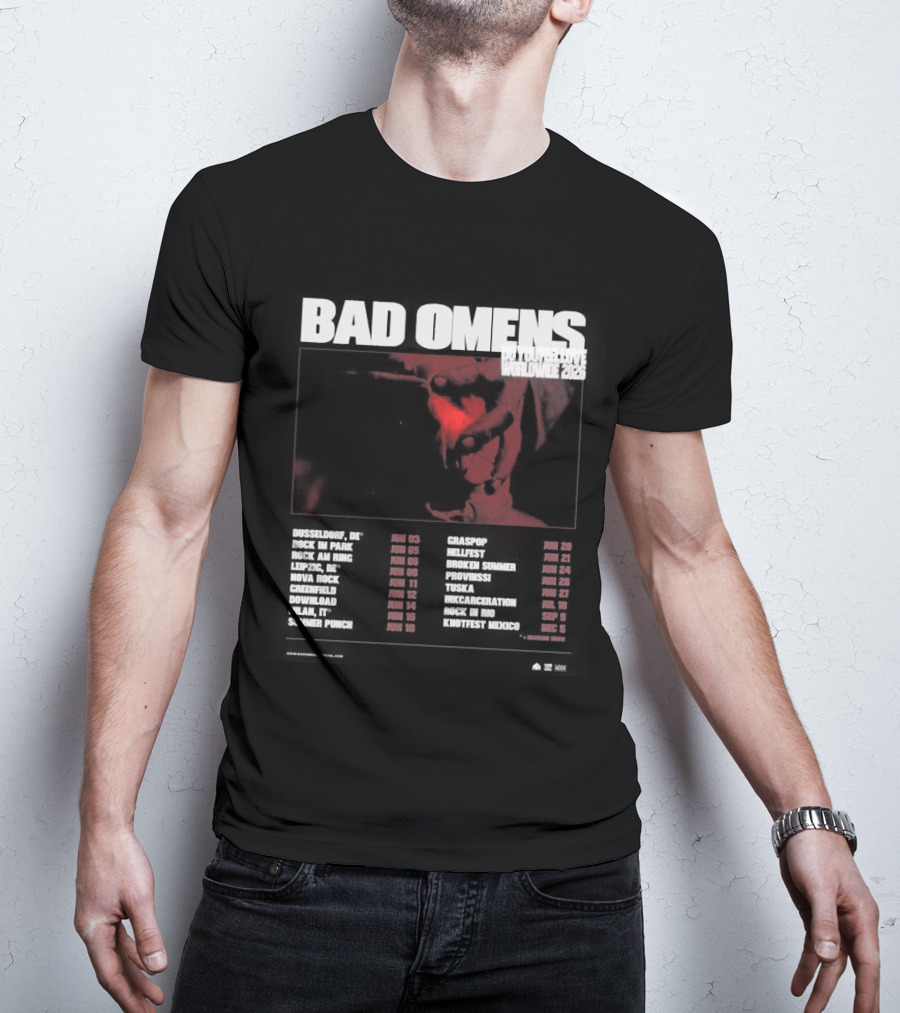 Bad Omens 2026 Worldwide Tour Dates T-Shirt
