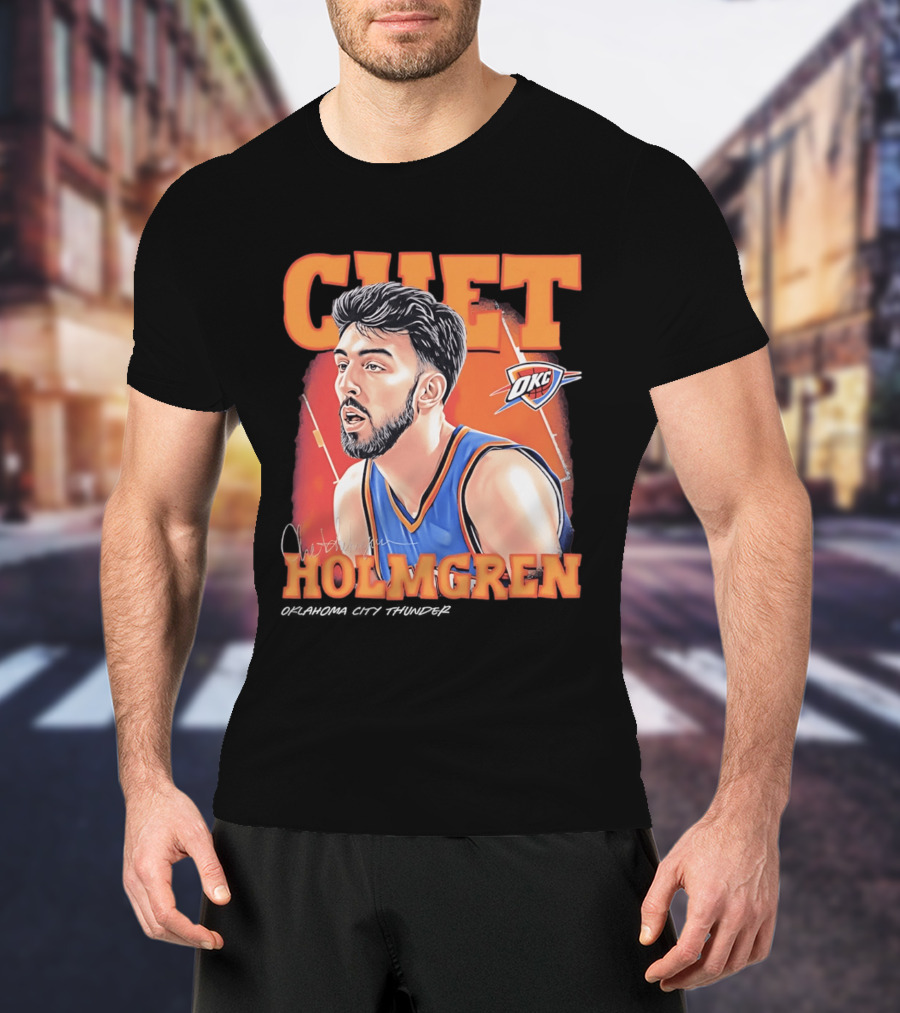 Chet Holmgren OKC Thunder 90s Airbrush T-Shirt