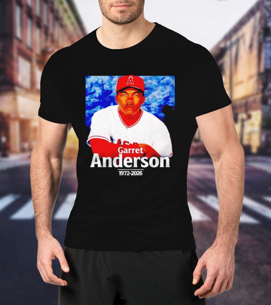 Garret Anderson Angels Tribute Baseball Legend 1972 2026 T-Shirt
