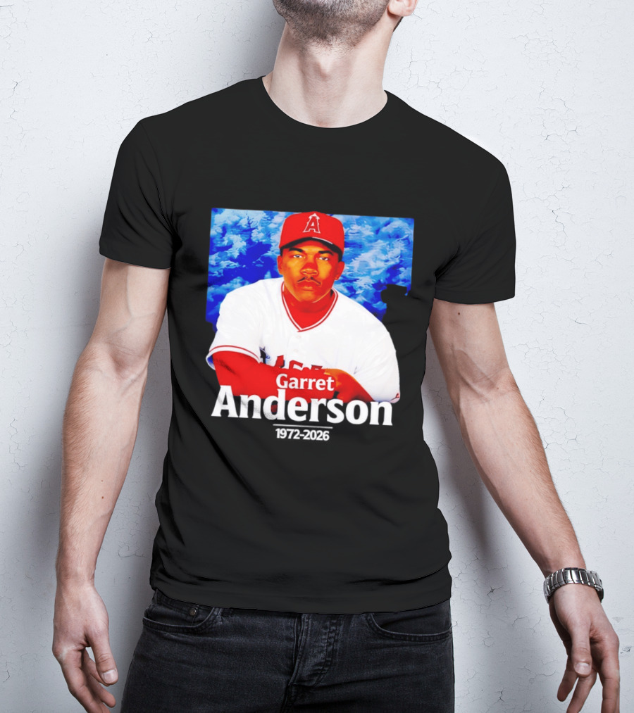 Garret Anderson Angels Tribute Baseball Legend 1972 2026 T-Shirt