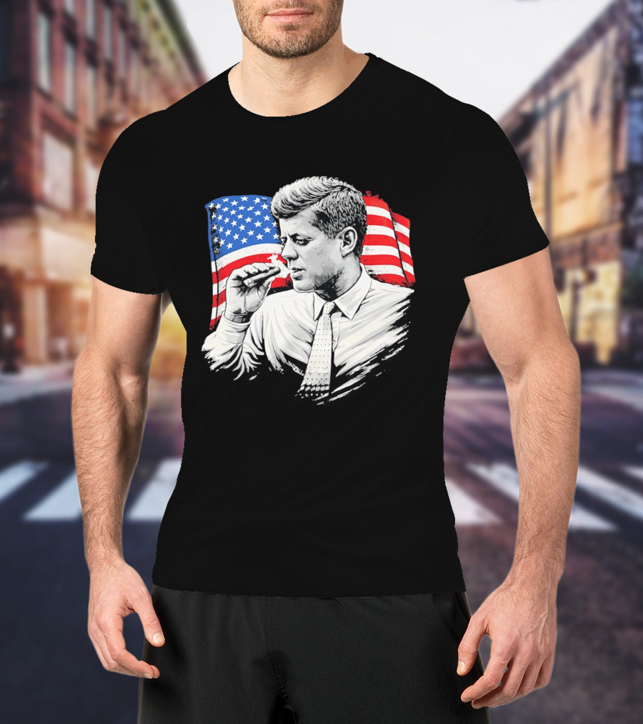 JFK Cigars American Flag 2026 T-Shirt