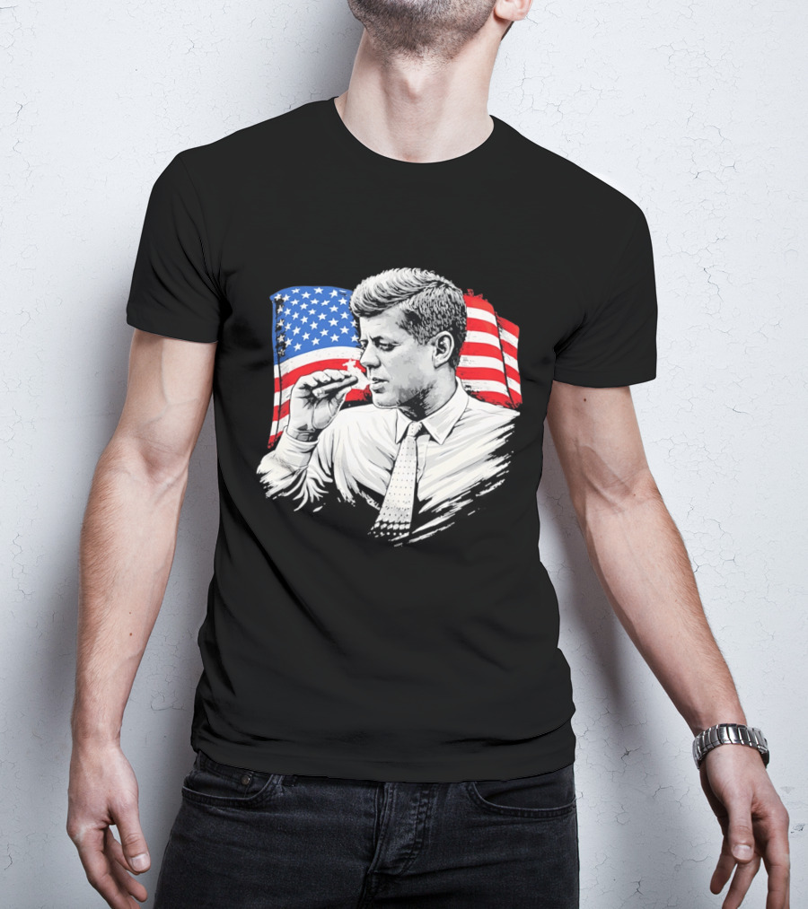 JFK Cigars American Flag 2026 T-Shirt
