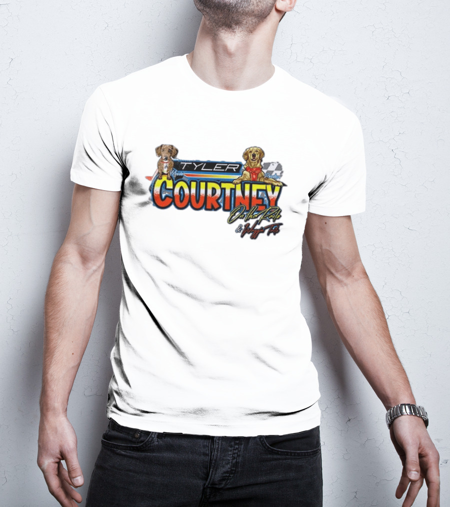 Tyler Courtney On The Rails And Waggin Tails With Dogs Racing T-Shirt