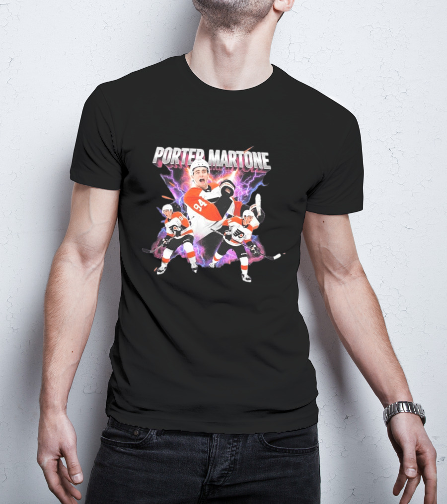 Porter Martone Flyers 94 Retro Bootleg Hockey Players T-Shirt