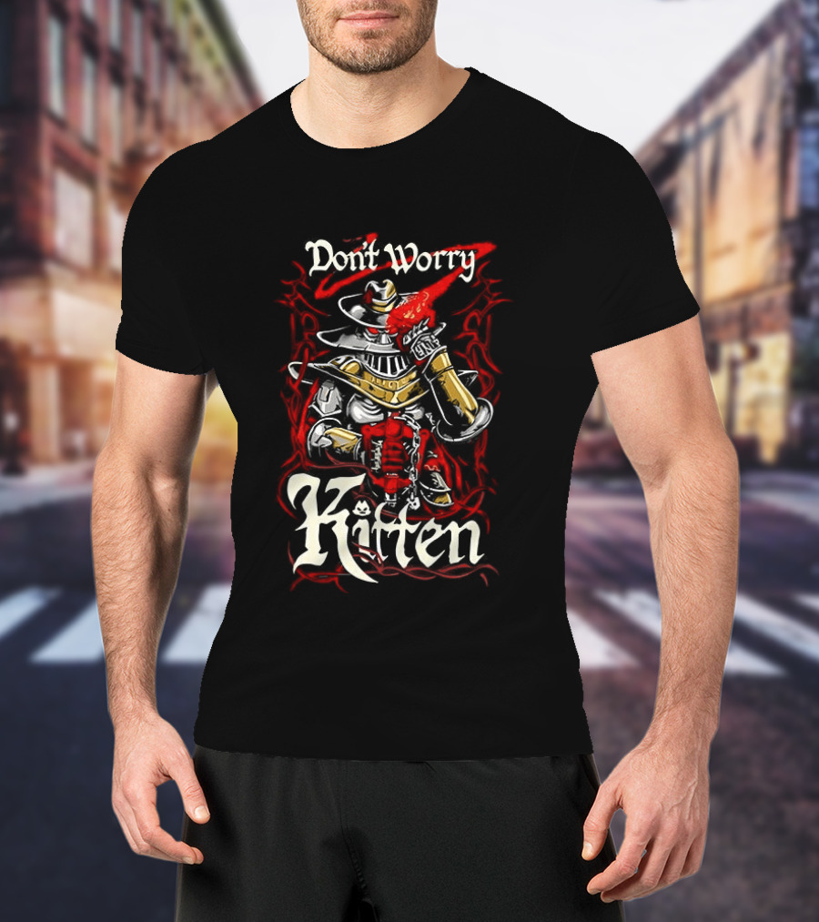 Don't Worry Kitten Meatcanyon Samurai Armor T-Shirt