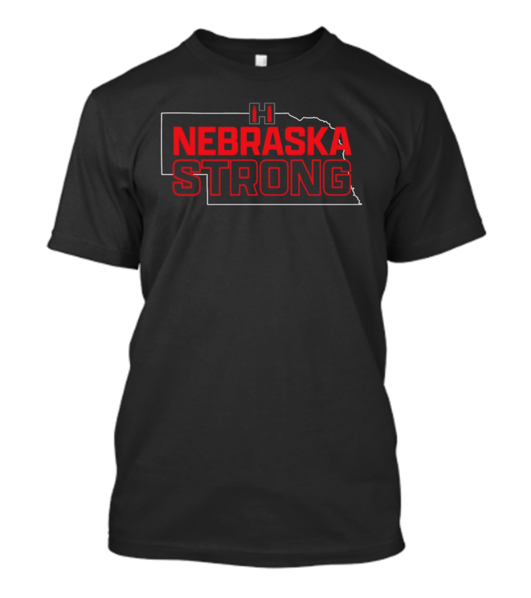 Nebraska Strong Map Husker Pride T-Shirt
