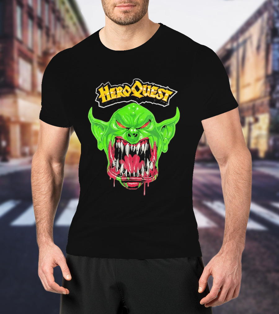 HeroQuest Orc Monster Face Graphic Iconic Fantasy Game T-Shirt