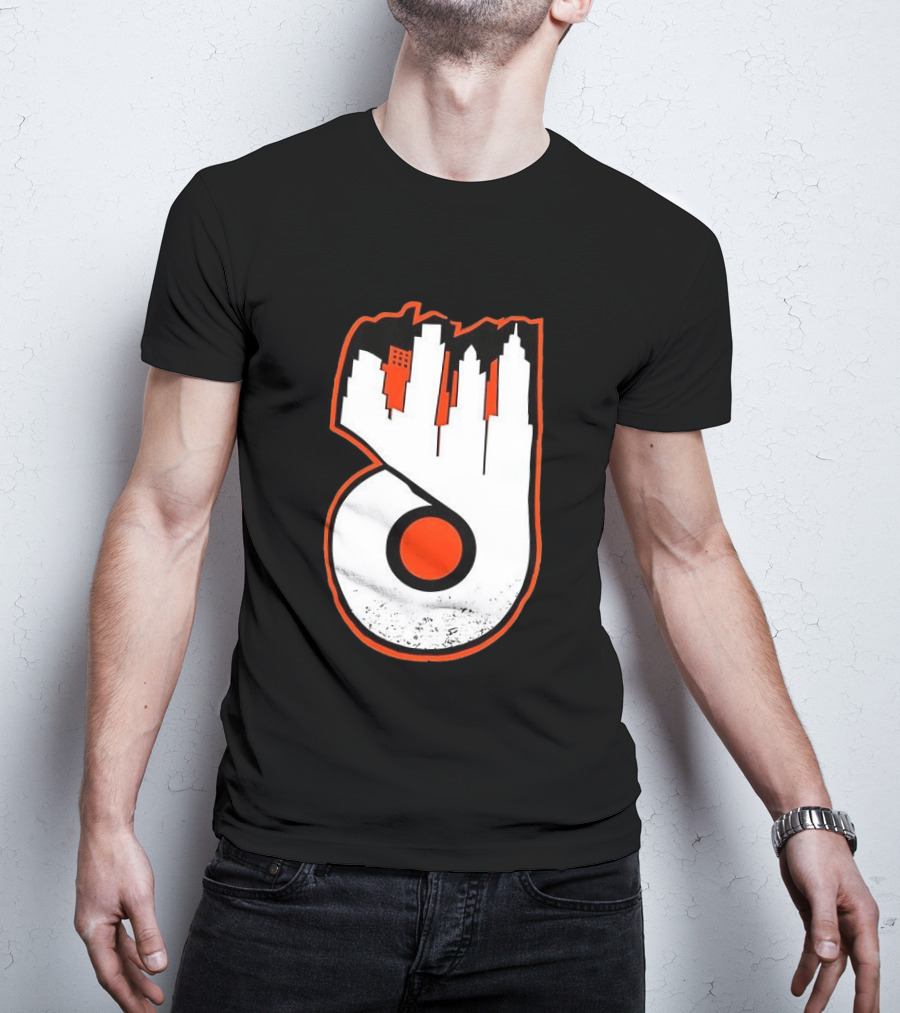Philadelphia Flyers Skyline Emblem With Cityscape T-Shirt