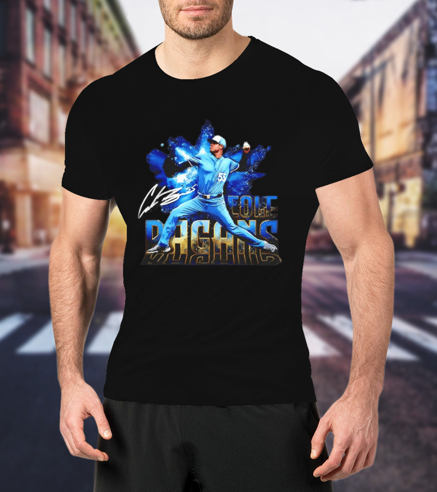 Cole Ragans 55 Kansas City Royals MLB Burst Pitcher Action T-Shirt
