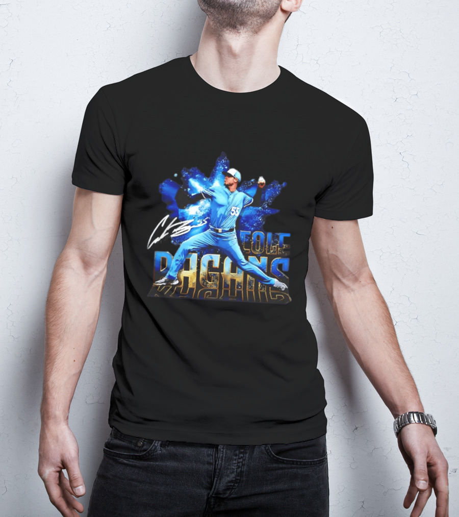 Cole Ragans 55 Kansas City Royals MLB Burst Pitcher Action T-Shirt