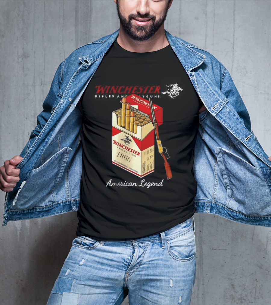 Winchester Rifles Shotguns American Legend 1866 Ammunition T-Shirt