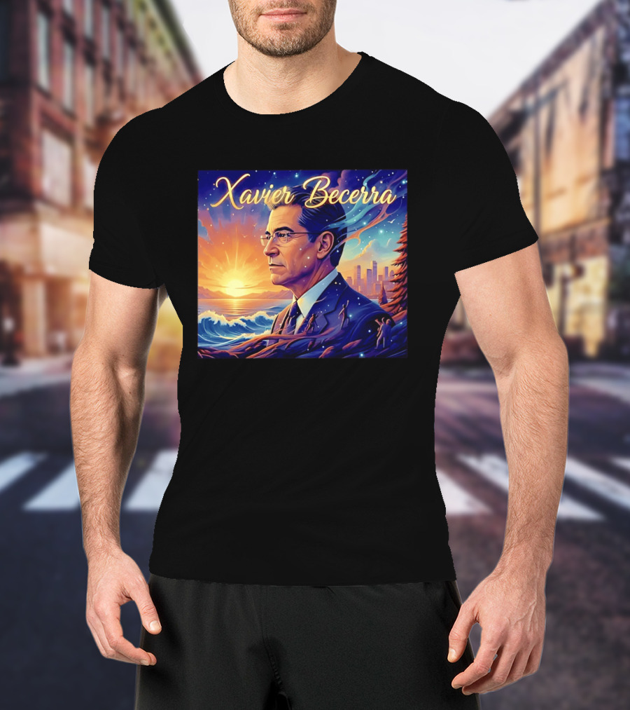 Xavier Becerra California Sunset Ocean Landscape T-Shirt