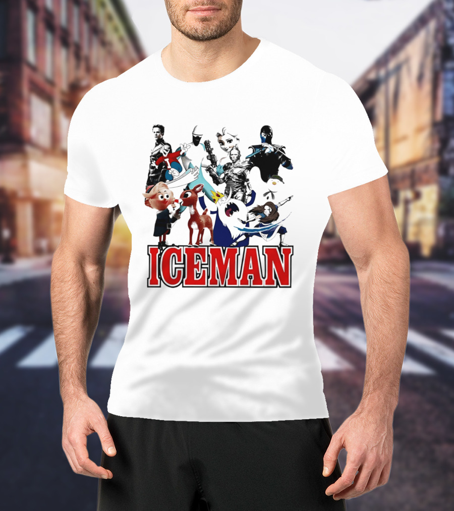 Iceman Elsa Sub Zero Mr. Freeze Cartoon Characters T-Shirt